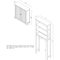 Alaterre Furniture Dover Over Toilet Organizer with Open Shelving, Wall Mounted Cabinet with 2 Doors and Towel Rod ANDO723WH - alternate 9